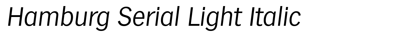 Hamburg Serial Light Italic